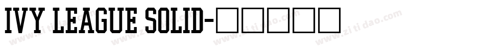 Ivy League Solid字体转换